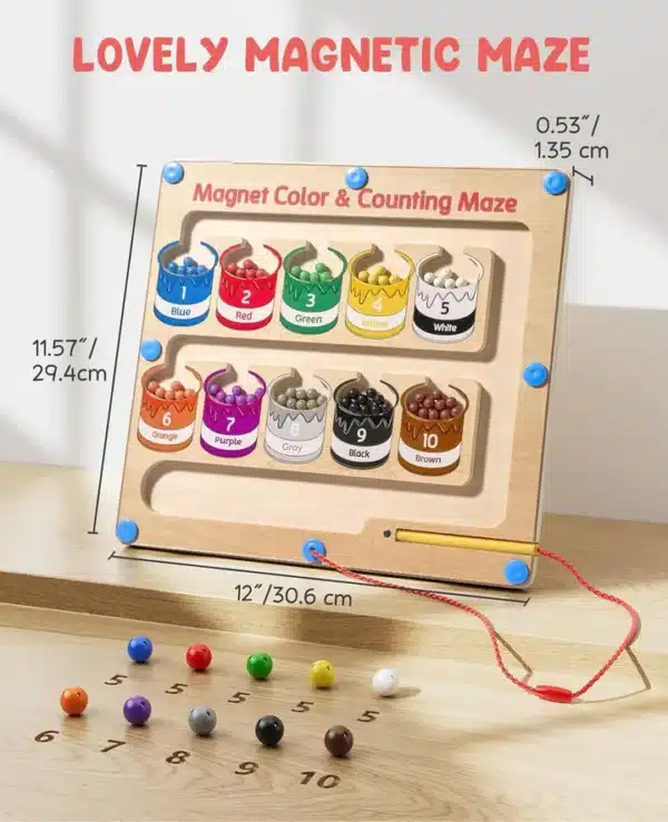 Magnetic Maze - Learning Colors and Counting - Image 2