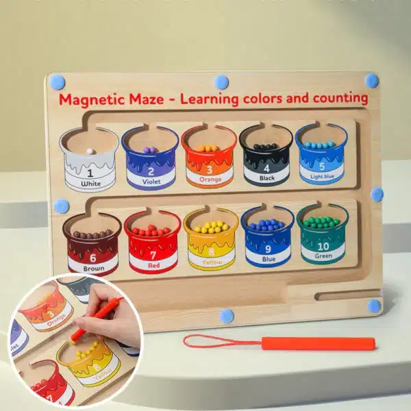 Magnetic Maze - Learning Colors and Counting