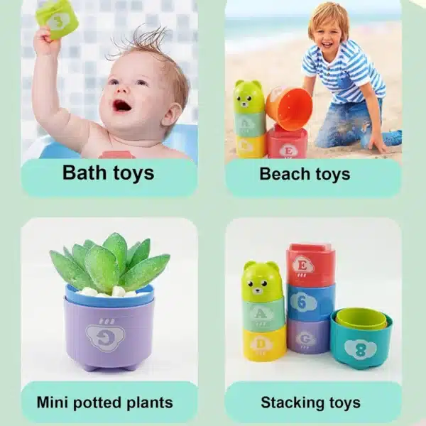 Stacking Cups Toy - Number & Letter - Image 4