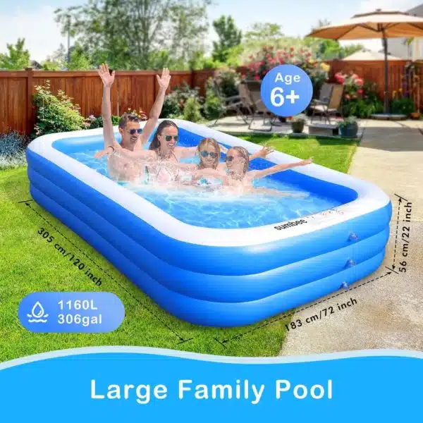 Inflatable Family Swimming Pool 120 inch - Image 6