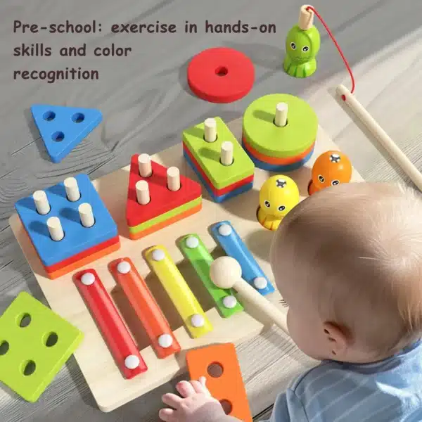 3 In 1 Wooden Puzzle Toy - Image 4