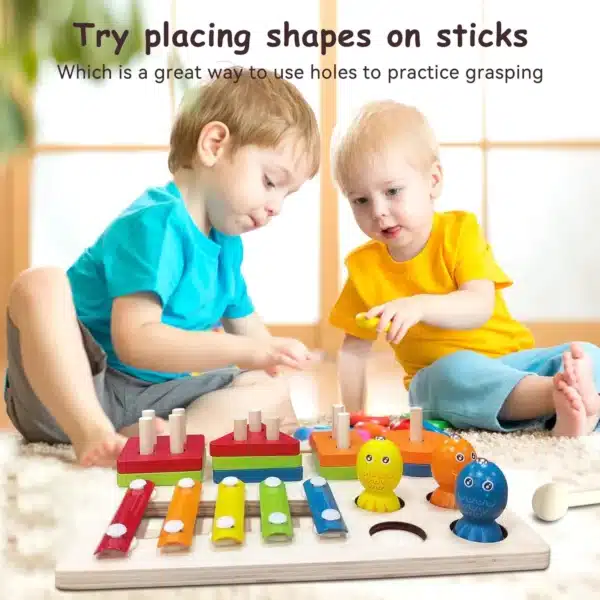 3 In 1 Wooden Puzzle Toy - Image 5