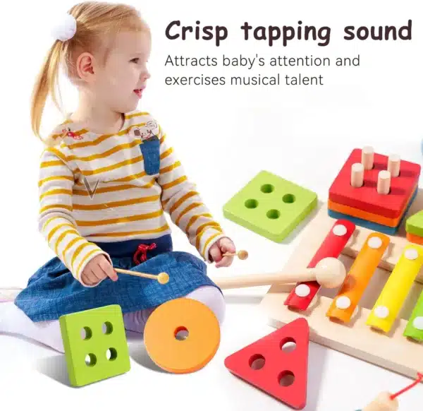 3 In 1 Wooden Puzzle Toy - Image 6