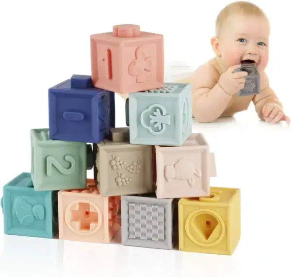 Textured Teether Soft Blocks