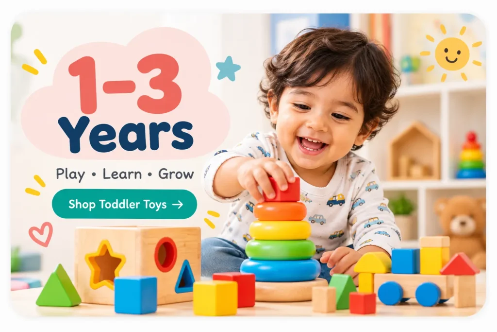 1-3 Years: toddler toys to play, learn and grow