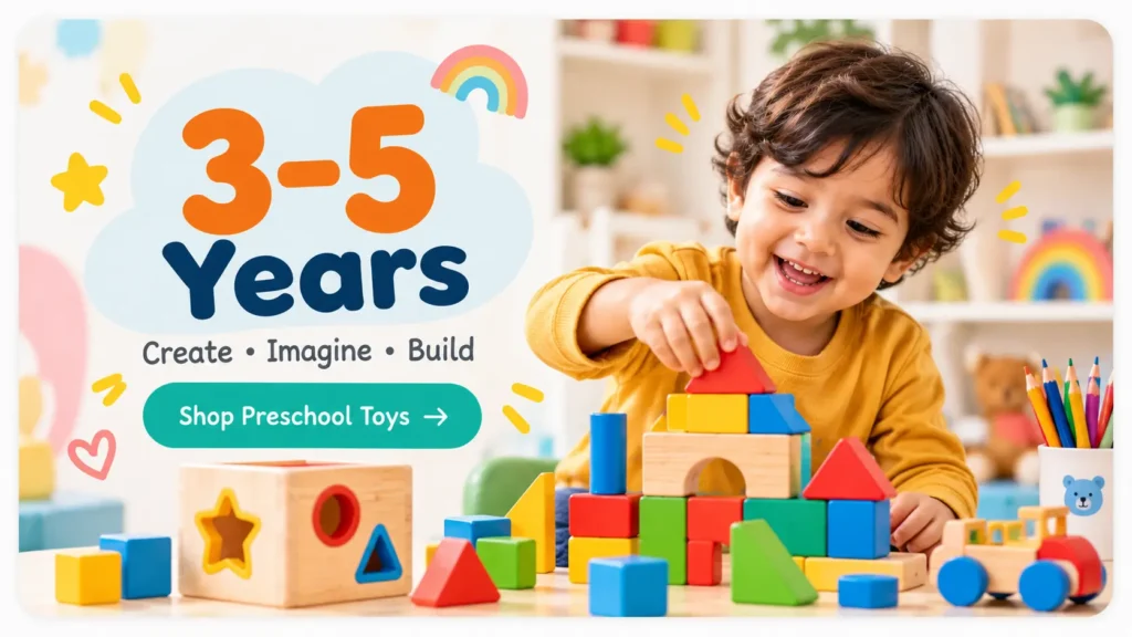 3-5 Years: preschool toys to create, imagine and build