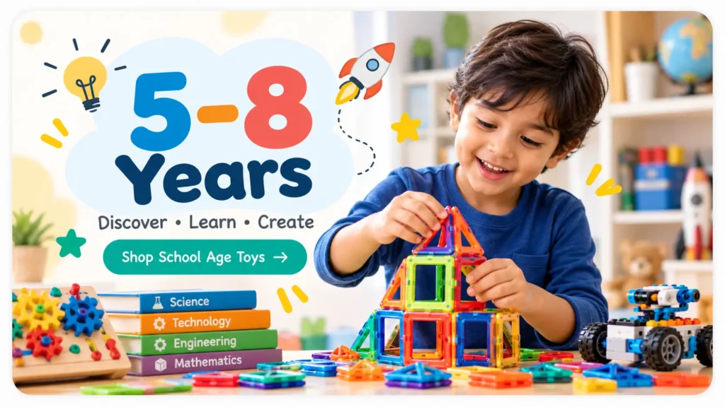 5-8 Years: school age toys to discover, learn and create