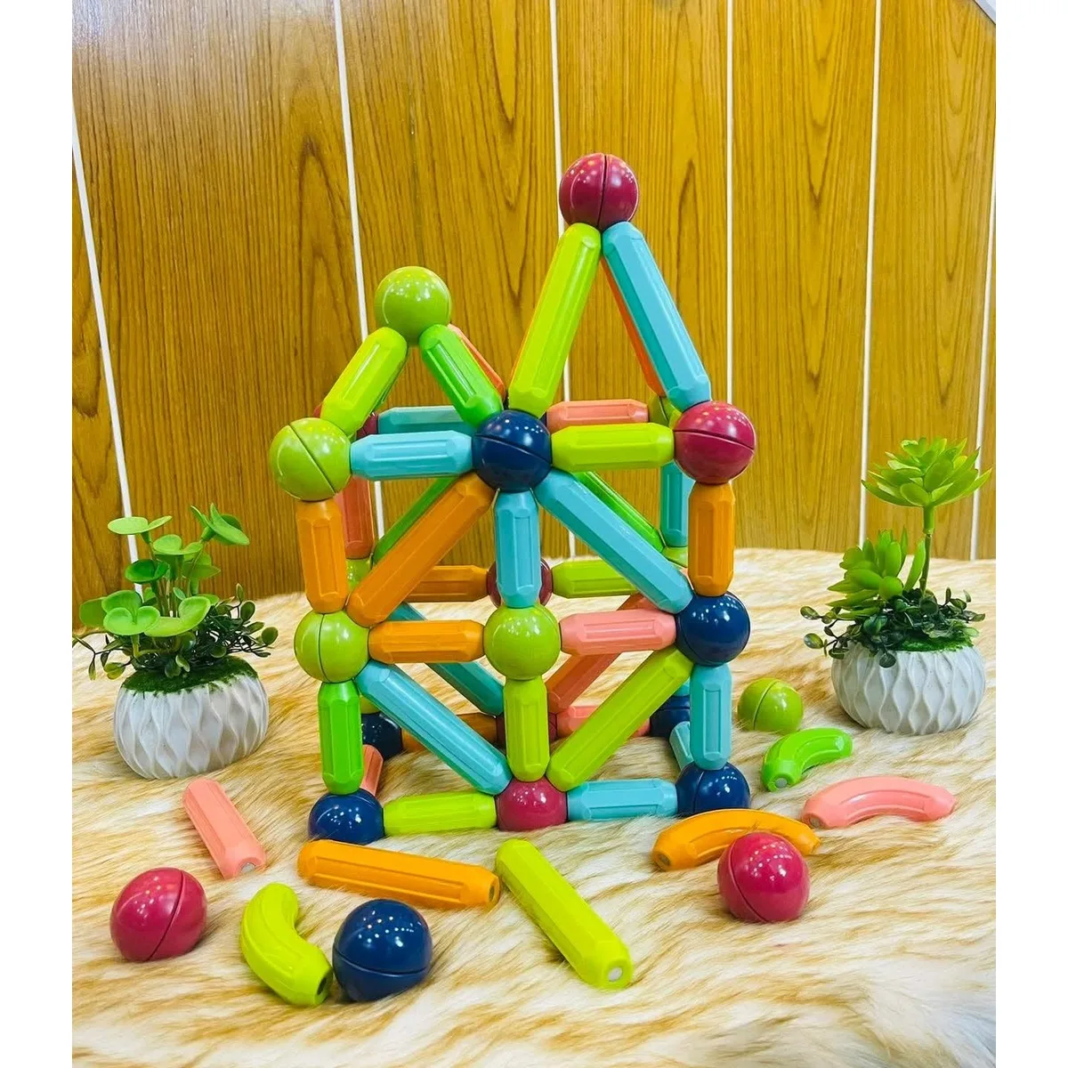 Magnetic Stick Building Toy house model
