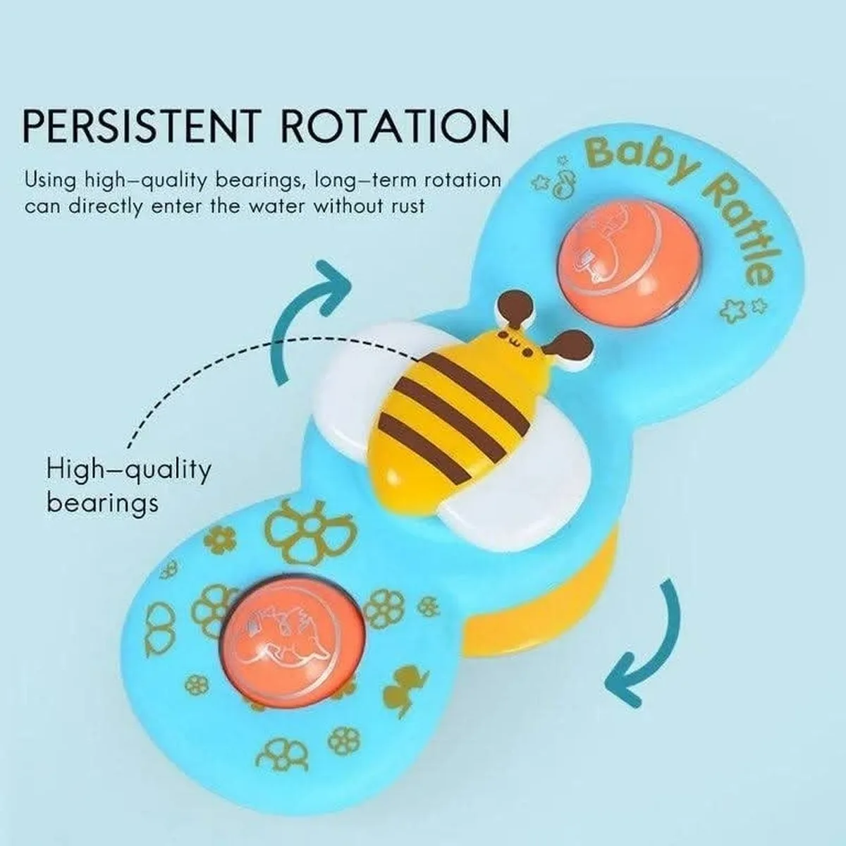 Suction Spinner Rattle Toy bee