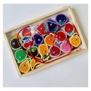 Wooden Lacing Set fruits